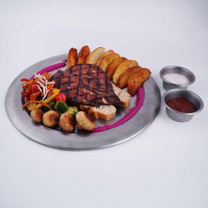 استیک مرغ و سبزیجات